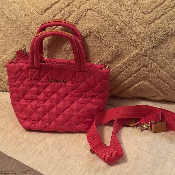 MZ Wallace Mini Metro Tote Deluxe- Bright Pink - Picture 1 of 7